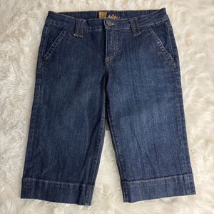 Kut from the Kloth Bermuda Shorts 6 Blue Long Length Womens Measures 30 x 13